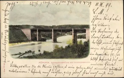 Ak München, Eisenbahnbrücke