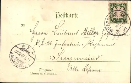 Ak München, Eisenbahnbrücke