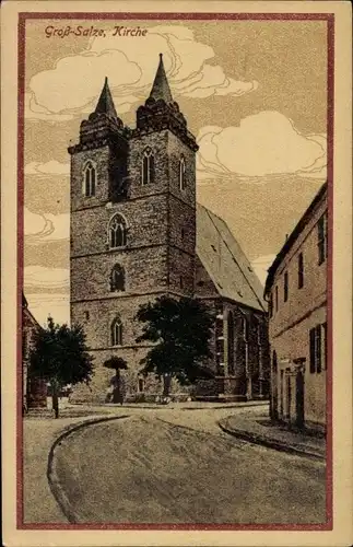 Ak Groß Salze Salzelmen Schönebeck an der Elbe, Kirche