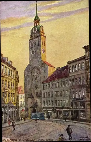 Künstler Ak Wagner, Richard, München Oberbayern, Peterskirche, Rindermarkt
