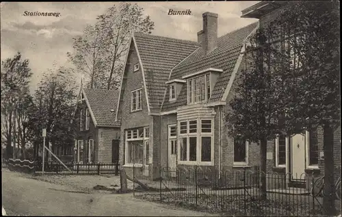 Ak Bunnik Utrecht Niederlande, Stationsweg