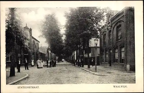Ak Waalwijk Nordbrabant Niederlande, Stationstraat