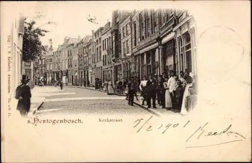 Ak ’s Hertogenbosch Nordbrabant Niederlande, Kerkstraat