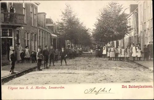 Ak Leeuwarden Friesland Niederlande, Het Zuiderplantsoen