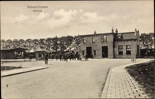 Ak Schoonhoven Südholland Niederlande, Bahnhof