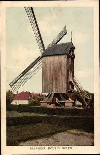 Ak Breskens Sluis Zeeland Niederlande, Houten Molen