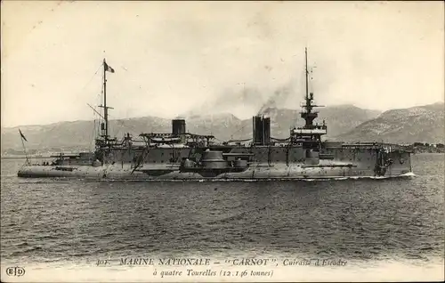 Ak Französisches Kriegsschiff Carnot, Französische Marine