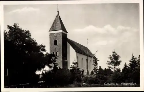 Ak Vlagtwedde Groningen, Kirche