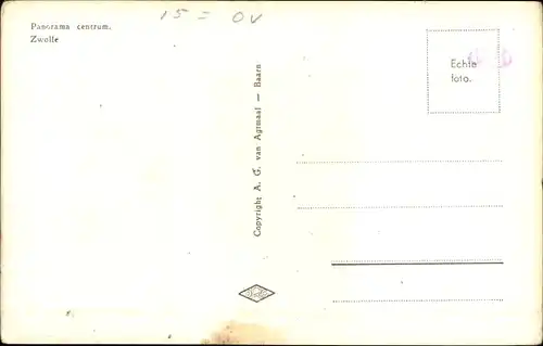 Ak Zwolle Overijssel Niederlande, Panoramazentrum