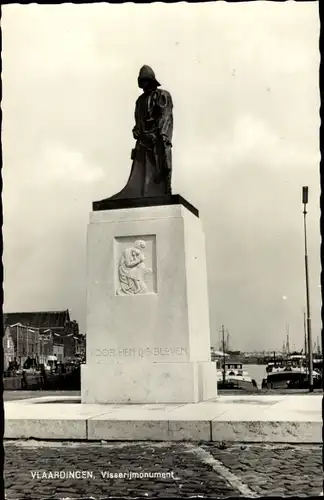 Ak Vlaardingen Südholland, Fischereidenkmal