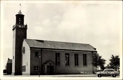 Ak Marknesse Flevoland, Niederlande. Rev. Kirche
