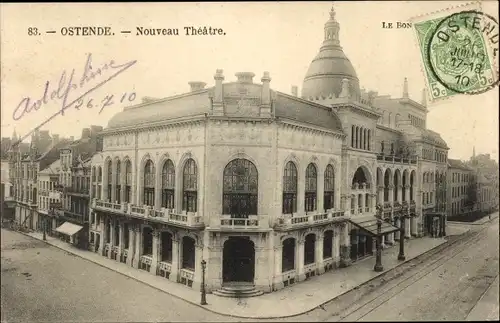 Ak Oostende Ostende Westflandern, Neues Theater