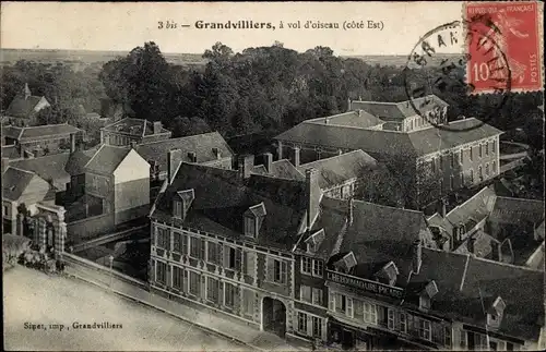 Ak Grandvilliers Oise, Panorama, Luftbild