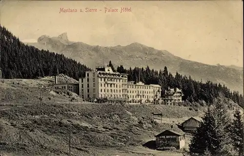 Ak Sierre Montana Kanton Wallis, Palasthotel