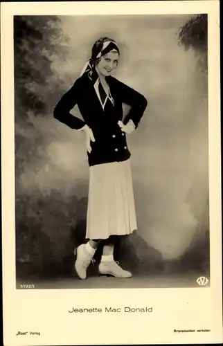 Ak Schauspielerin Jeanette Mac Donald, Portrait