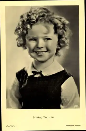 Ak Schauspielerin Shirley Temple, Portrait, lächelnd