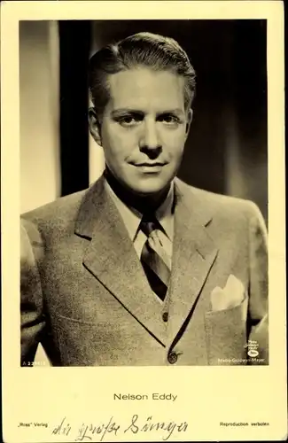 Ak Schauspieler Nelson Eddy, Portrait, Ross Verlag 2314/2