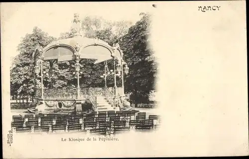 Ak Nancy Meurthe et Moselle, Kiosque de la Pepinière