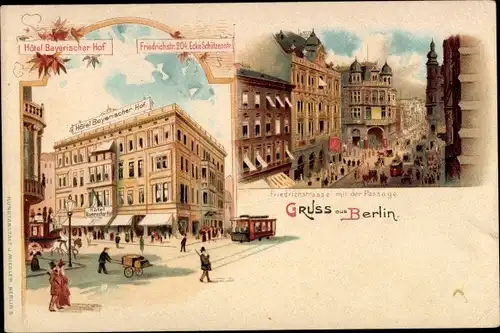 Litho Berlin Mitte, Hotel Bayerischer Hof, Friedrichstraße 204, Passage