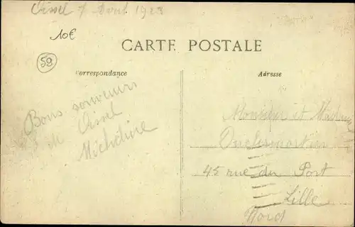 Ak Oissel Seine Maritime, Rue de la Gare