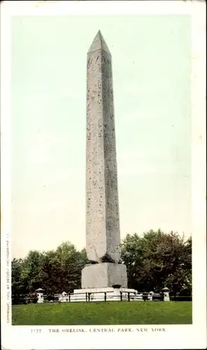 Ak Manhattan New York City USA, Central Park, der Obelisk