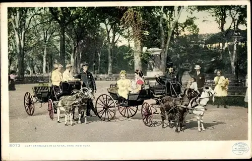 Ak Manhattan New York City USA, Central Park, Garderobenwagen