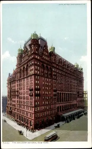 Ak New York City USA, Das Waldorf Astoria