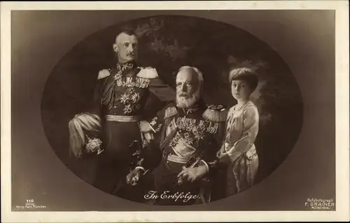 Ak In Erbfolge, König Ludwig III. von Bayern, Kronprinz Rupprecht, Erbprinz Luitpold