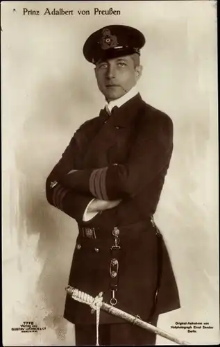 Ak Prinz Adalbert von Preußen, Uniform, Säbel