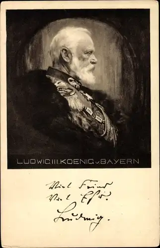 Künstler Ak Firle, Walther, König Ludwig III von Bayern, Viel Feind, viel Ehr