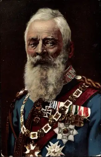 Ak Prinzregent Luitpold von Bayern, Portrait, Uniform, Orden