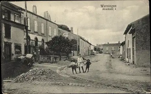 Ak Verny Werningen Moselle, Straße, Abschnitt 4