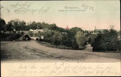 Ak Hildesheim in Niedersachsen, Bastei am Kehrwiederwall