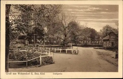 Ak Wakendorf II Kreis Segeberg, Dorfstraße