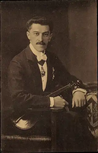 Ak Johann Strauss, Österreichischer Komponist, Sohn von Eduard Strauss, Autogramm