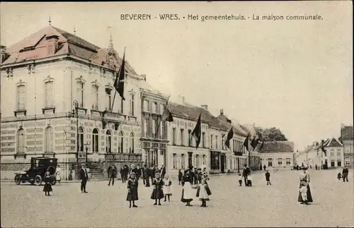 Ak Waes Beveren Ostflandern, Het gemeentehuis, la maison communale