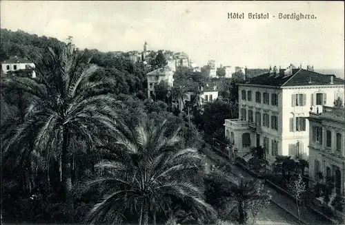 Ak Bordighera Liguria, Hotel Bristol