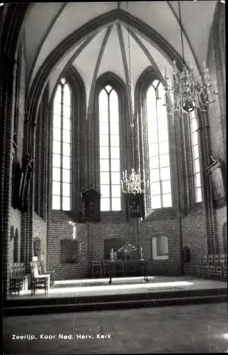 Ak Zeerijp Groningen, niederländischer Chor. Rev. Kirche