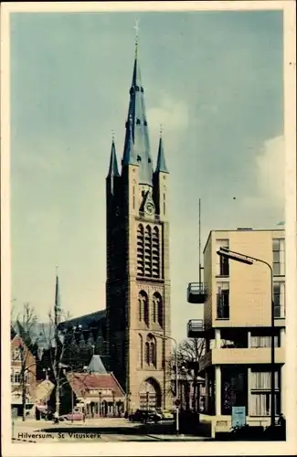 Ak Hilversum Nordholland Niederlande, St.-Veits-Kirche