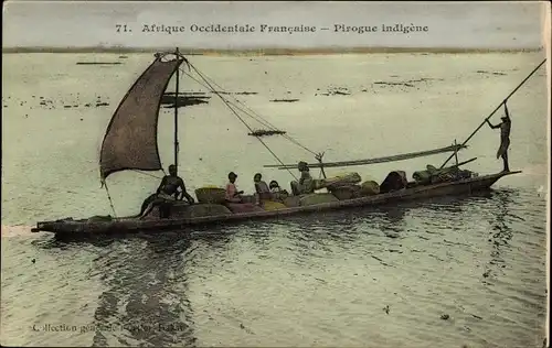 Ak Senegal, Boot auf dem Fluss