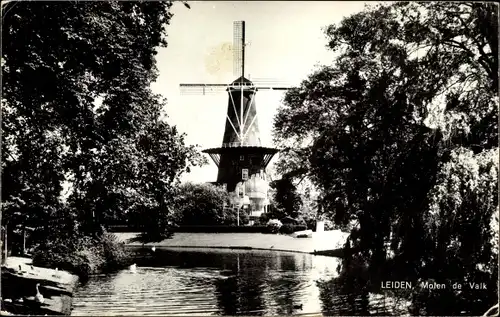 Ak Leiden Südholland Niederlande, Molen De Valk