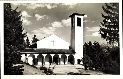 Ak Crans sur Sierre Montana Kanton Wallis, Kirche