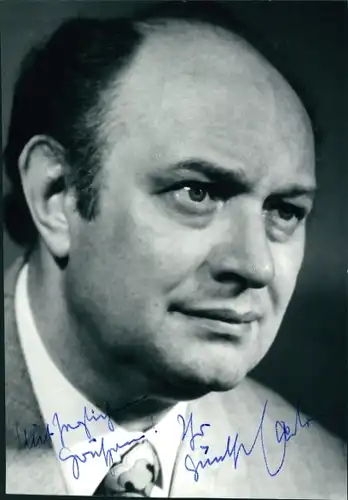 Foto Portrait eines Mannes, Künstler, Autogramm
