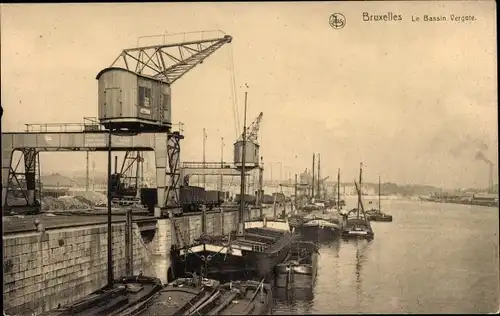 Ak Bruxelles Brüssel, Le Bassin Vergote