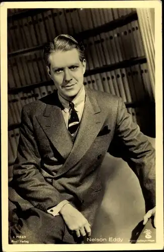 Ak Schauspieler Nelson Eddy, Portrait