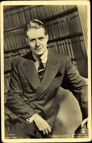 Ak Schauspieler Nelson Eddy, Portrait