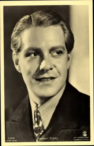 Ak Schauspieler Nelson Eddy, Portrait, Ross Verlag A 24742