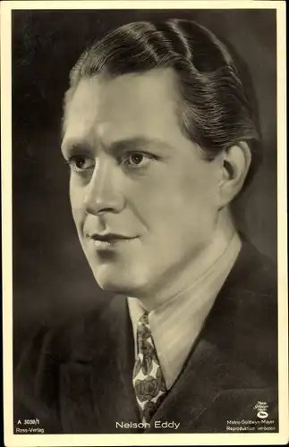 Ak Schauspieler Nelson Eddy, Portrait