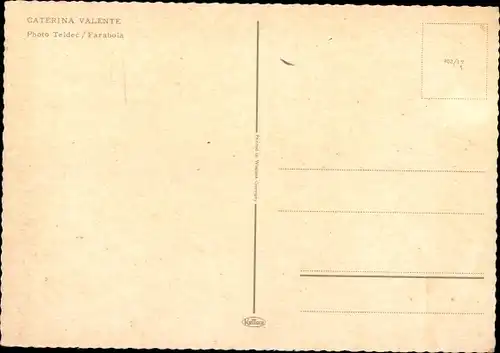 Ak Schauspielerin und Sängerin Caterina Valente, Portrait