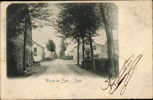 Ak Spa Wallonie Lüttich, Route de Sart